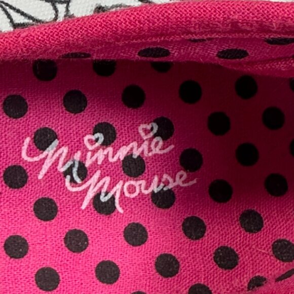 Disney Minnie Mouse Womens Slip-On Canvas Shoes Sz 7 Minnie Mouse Pink Interior - Picture 6 of 9